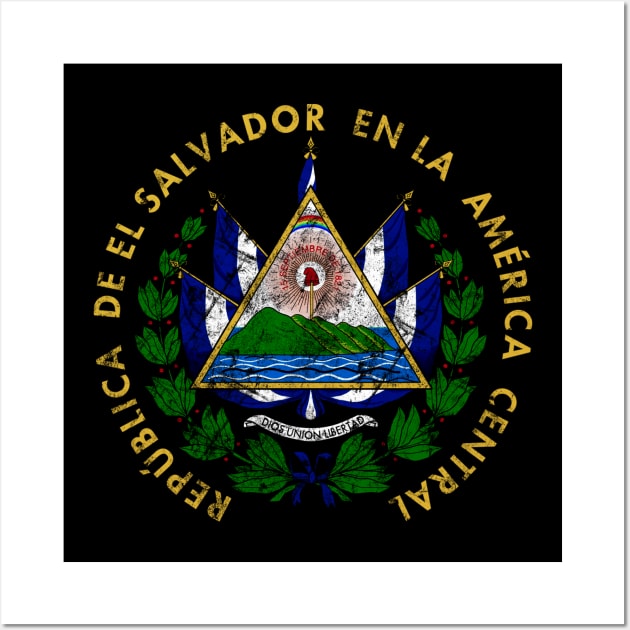 escudo El Salvador, Wall Art by JayD World